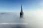 Preview: Wandbild - Turm des Ulmer Münster aus dem Nebel