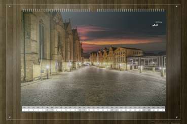 Der Blick vom Rathaus auf die Altstadt Osnabrücks - Monat November: Wandkalender Osnabrück 2024.