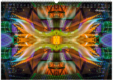 Oktober Wandkalender Foto - Detailaufnahme auf dem Fusion Festival an der Müritz.
